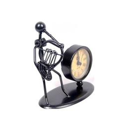 Часы-скульптура сувенирные валторнист, металл, 12x6,5x13 см GEWA Sculpture Clock French Horn