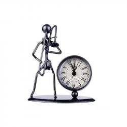 Часы-скульптура сувенирные тромбонист, металл, 12x6,5x13 см GEWA Sculpture Clock Trombone