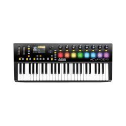 MIDI-клавиатура с 49 клавишами с функцией послекасания и встроенным 4,3-дюймовым цветным экраном AKAI Advance 49