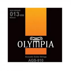 Струны для акустической гитары OLYMPIA AGS 910 013-056 80/20 Bronze