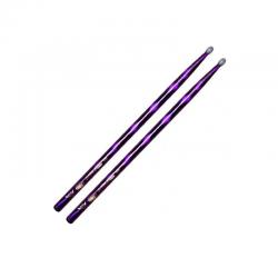 Барабанные палочки, орех, нейлоновая головка, сиреневые VATER VCP5BN Color Warp Purple Optic 5BN