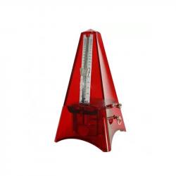 Метроном механический, пластиковый корпус, без звонка WITTNER 846241TL Tower Line Red Transparent