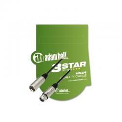 Микрофонный кабель 3Star XLR(F)-XLR(M) с разъёмами AH, 3 м. ADAM HALL K3MMF0300
