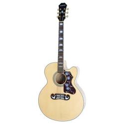 Электроакустическая гитара, цвет натуральный EPIPHONE EJ-200SCE Natural Gold Hardware