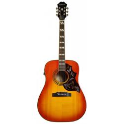 Электро-акустическая гитара, цвет красный санбёрст EPIPHONE Hummingbird Pro Acoustic / Electric With Shadow Faded Cherry Burst