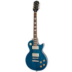 Электрогитара с кейсом, цвет прозрачный синий EPIPHONE Les Paul Tribute PLUS 60's Midnight Sapphire