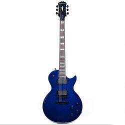 Электрогитара с кейсом, цвет синий EPIPHONE Prophecy Les Paul Custom PLUS EX Midnight Sapphire