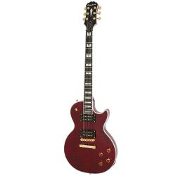 Электрогитара с кейсом, цвет красный EPIPHONE Prophecy Les Paul Custom PLUS GX Black Cherry