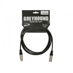 GREYHOUND микрофонный кабель XLR|(F)/ XLR(M), 1,5 м, черный, разъемы Klotz KLOTZ GRG1FM01.5