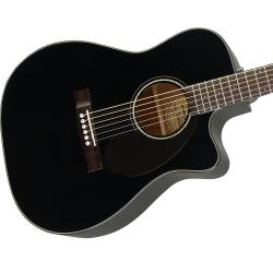 Электроакустическая гитара, топ - массив ели, цвет черный FENDER CC-60SCE Black