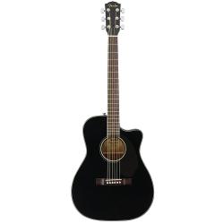 Электроакустическая гитара, топ - массив ели, цвет черный FENDER CC-60SCE Black