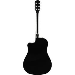 Электроакустическая гитара, топ - массив ели, цвет черный FENDER CD-60SCE Black