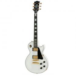 Электрогитара с кейсом, цвет белый GIBSON Custom Les Paul Custom Alphine White