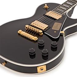 Электрогитара с кейсом, цвет черный GIBSON Custom Les Paul Custom Ebony Limited Run