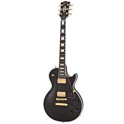 Электрогитара с кейсом, цвет черный GIBSON Custom Les Paul Custom Ebony Limited Run