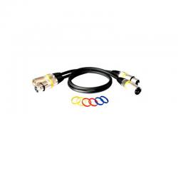 Микрофонный кабель XLR(М) XLR( F) 1 метр. Металл. корп. ROCKCABLE RCL30351 D6