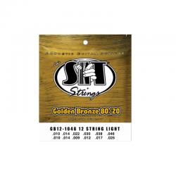 Струны для 12-струнной акустической гитары  SIT GB121046 Golden Bronze Light 80/20 10-46