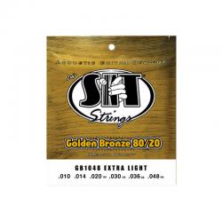 Струны для акустической гитары  SIT GB1048 Golden Bronze Extra Light 80/20 10-48