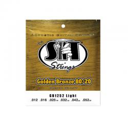 Струны для акустической гитары  SIT GB1252 Golden Bronze Light 80/20 12-52