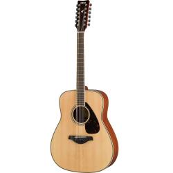 Акустическая гитара, 12-струнная, цвет NATURAL, Верхняя дека из массива Ели YAMAHA FG820-12 NATURAL
