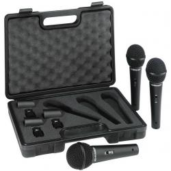 Набор из 3-х динамических микрофонов (суперкардиоида) в комплекте с держателями и транспортным кейсо... BEHRINGER XM1800S