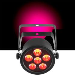 Светодиодный прожектор направленного света типа LED PAR 6x3Вт RGB c DMX, D-Fi и ИК управлением. CHAUVET SlimPAR T6 USB