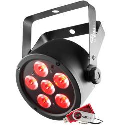 Светодиодный прожектор направленного света типа LED PAR 6x3Вт RGB c DMX, D-Fi и ИК управлением. CHAUVET SlimPAR T6 USB