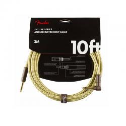 Инструментальный кабель, твид, 10' FENDER DELUXE 10 ANGL INST CBL TWD