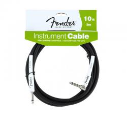 Инструментальный кабель, черный, 10' FENDER 10 ANGLE INST CBL BLK