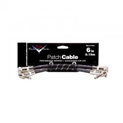 Комплект инструментальных кабелей (2 шт.), 6', цвет черный FENDER 6 CABLE BLK 2 PACK