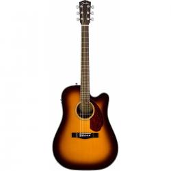 Электроакустическая гитара, цвет санберст, в комплекте кейс FENDER CD-140SCE DREAD SB W/CASE