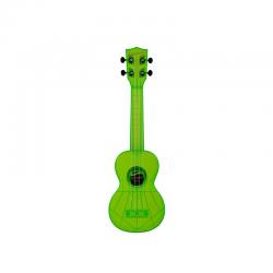 Укулеле, форма корпуса - сопрано, материал - АБС пластик, цвет - флуоресцентный зелёный, чехол KALA WATERMAN KA-SWF-GN