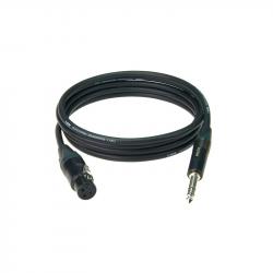 Готовый микрофонный кабель MY206, длина 7.5м, XLR/F Neutrik, металл черный - стерео Jack Neutrik, ме... KLOTZ M1FS1B0750