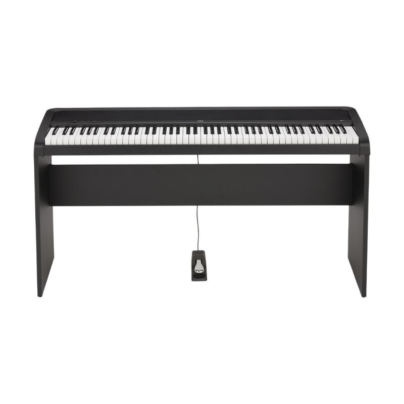  Цифровое пианино, взвешенная клавиатура, 12 тембров , педаль, адаптер питания в комплекте, цвет черный, полифония 120 KORG B2-WH