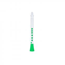 Блок-флейта DooD, строй С (до), материал - АБС-пластик, цвет - белый/зеленый, в комплекте - кейс, запасные трости NUVO Dood White/Green C