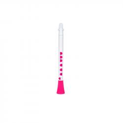 Блок-флейта DooD, строй С (до), материал - АБС-пластик, цвет - белый/розовый, в комплекте - кейс NUVO Dood White/Pink