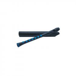 Блок-флейта сопрано, строй - С, немецкая система, накладка на клапана, материал - NUVO Recorder+ Black/Blue with hard case