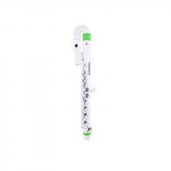 Флейта, изогнутая головка, материал - пластик, цвет - белый/зеленый, в комплекте - мундштук, NUVO jFlute White/Green