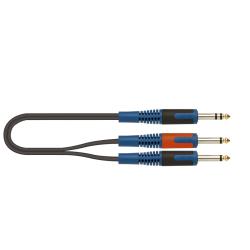 Компонентный кабель, разъёмы 2 Mono Jack Male - Stereo Jack Male, 2 м QUIK LOK RKSA100-2