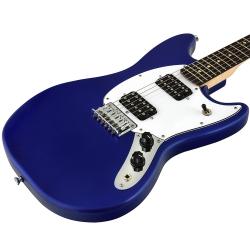 Электрогитара, палисандровая накладка грифа, HH, цвет империал блу SQUIER by FENDER Bullet Mustang HH IMPB