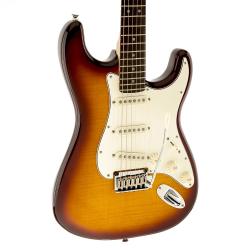 Электрогитара, цвет санберст SQUIER by FENDER Standard Stratocaster FMT RW Sunburst