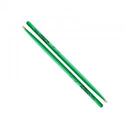 Барабанные палочки с деревянным наконечником неоновые, цвет- неоновый зеленый, орех ZILDJIAN Z5AACDGG 5A ACORN NEON GREEN