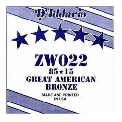 Одиночная струна .022 бронза 85/15 D'ADDARIO ZW022
