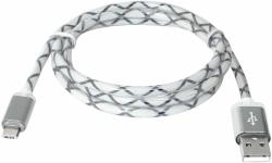 USB кабель USB08-03LT USB2.0 серый, LED, AM-MicroBM, 1м DEFENDER USB08-03LT GRAY
