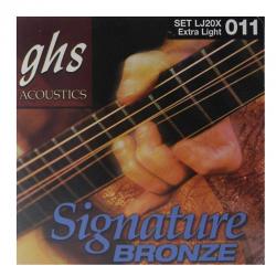 Струны для акустической гитары (011G-50) фосф.бронза  Signature Bronze GHS LJ 20X