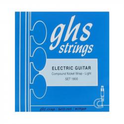 Струны для бас-гитары (11-52) Compound Nickel никель, рол.обм. GHS 1800 Light