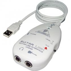 USB-интерфейс, позволяющий подключить гитару к компу,16 бит/(32.0 / 44.1 /48) кГц BEHRINGER UCG102