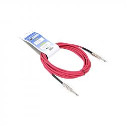Инструментальный кабель,6,3 джек моно  6,3 джек моно, длина 1 м (красный) INVOTONE ACI1001/R