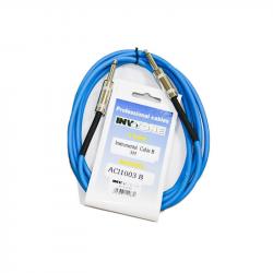 Инструментальный кабель, 6,3 джек моно  6,3 джек моно, длина 3 м (синий) INVOTONE ACI1003/B