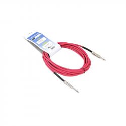 Инструментальный кабель, 6,3 джек моно  6,3 джек моно, длина 6 м (красный) INVOTONE ACI1006/R